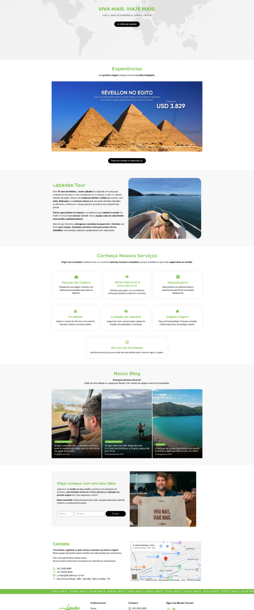 Landing Page com Blog
